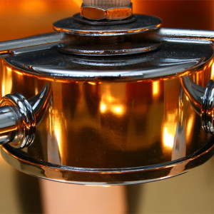 Suspension ronde blanche FLAGRANCIA, suspension ronde blanche Ø 500 mm - Salledebain Online