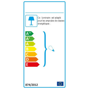 Suspension ronde blanche FLAGRANCIA, suspension ronde blanche Ø 500 mm - Salledebain Online