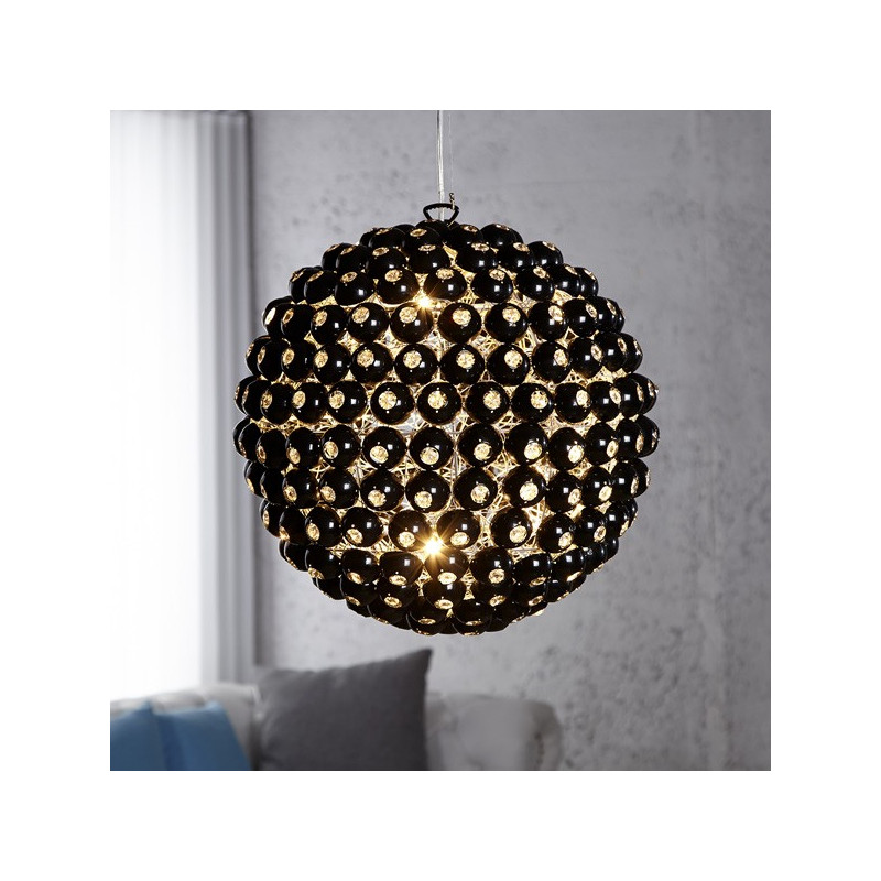 Suspension ronde à facettes noires BALL Noir Suspension ronde à facettes noires BALL Noir