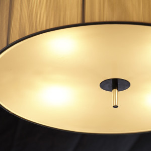 Lampe à suspendre avec abat-jour en nylon blanc 50 cm