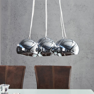 Suspension 6 demi sphères en métal design moderne petit modèle | PERLOTA M
