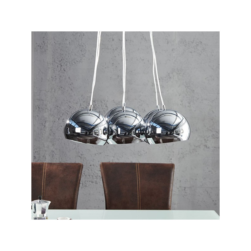 Suspension 6 demi sphères en métal design moderne petit modèle | PERLOTA M Suspension 6 demi sphères en métal design moderne petit modèle | PERLOTA M