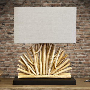Lampe de table original bois flotté éventail | VENTAGLIO BG