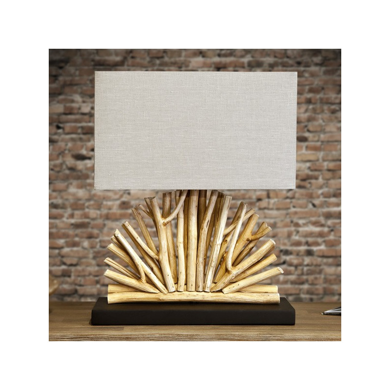 Lampe de table original bois flotté éventail | VENTAGLIO BG