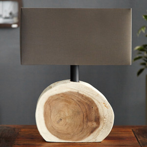 Lampe de table avec pied bûche, lampe bûche CIRCULAR - Salledebain Online