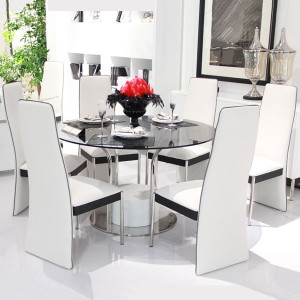 Ensemble de salle à manger blanc, ensemble de table et chaises blanc MEZZO - Salledebain Online
