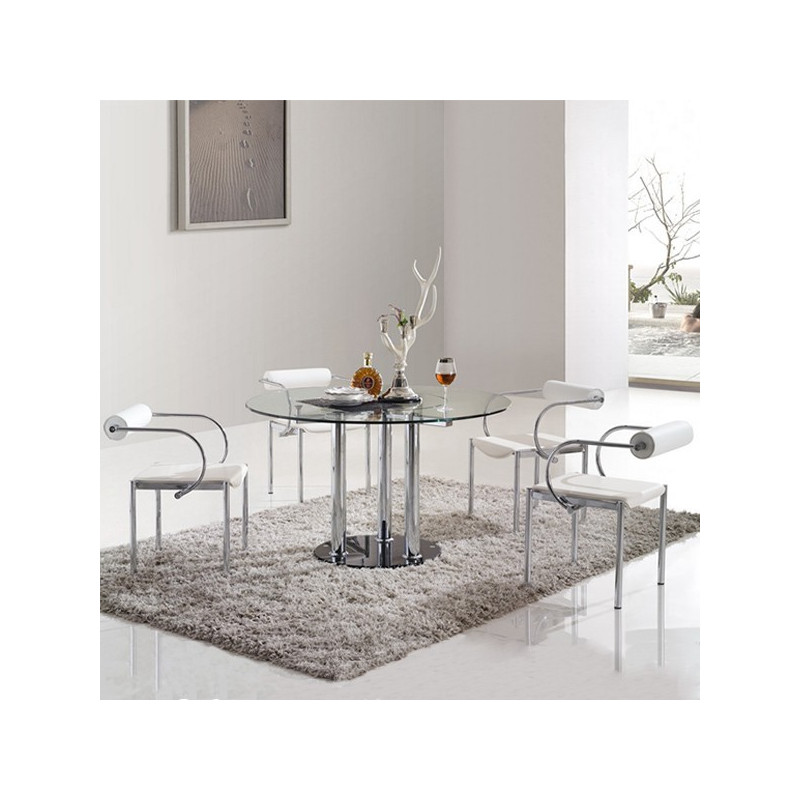 Ensemble table ronde et chaises design COSMO