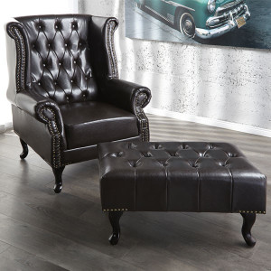 Repose-pieds CHESTERFIELD Dark Coffee