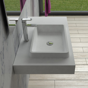 SDPW13-A : plan vasque moderne en polystone 