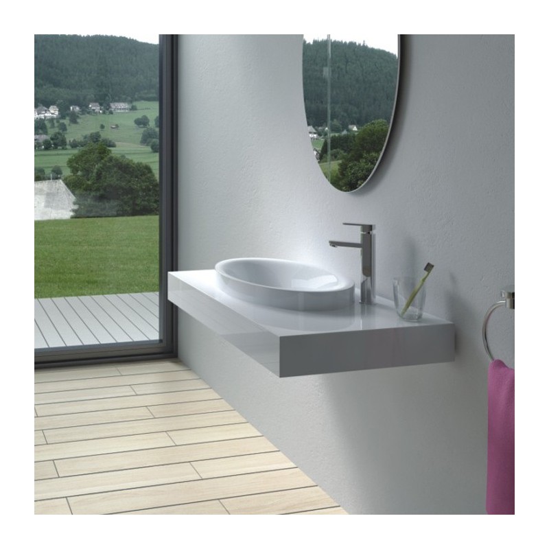 Plan vasque mural en solid surface : SDPW13-B