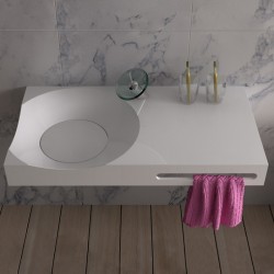 SDPW13-E : Plan vasque en polystone top tendance