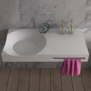 SDPW13-E : Plan vasque en polystone top tendance