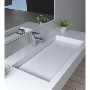SDPW16 : plan vasque simple en solid surface