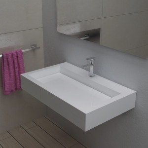 SDPW17 : plan vasque contemporain en solid surface