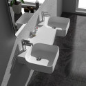 Double plan vasque solid surface Réf : SDWD38190