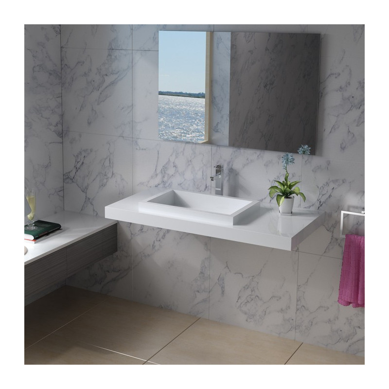 SDPW44 : Plan vasque suspendu en polystone SDPW44 : Plan vasque suspendu en polystone