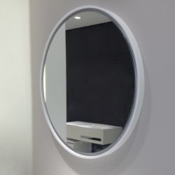 Miroir de Salle de Bain asymétrique (94x94cm) LED Lumineux Miroir avec  Éclairage (JAJ221) Capteur d'Activation