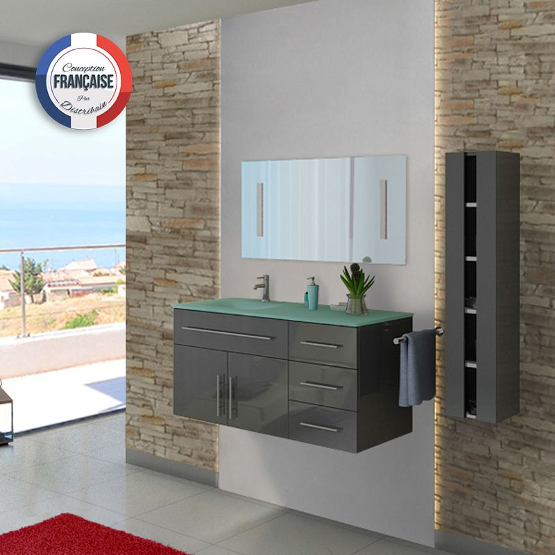 Meuble salle de bain ref: dis945gt Meuble de salle de bain taupe