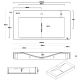Cotes Plan vasque solid surface Réf : SDP03-B