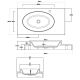 Mesures Plan vasque solid surface Réf : SDPW13-B