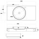 Cotes Plan vasque solid surface Réf : SDPW13-C