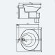 Plan coté du lave main SDWD3871-1