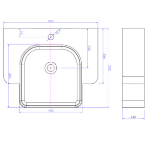 Plan vasque solid surface Réf : SDWD38185