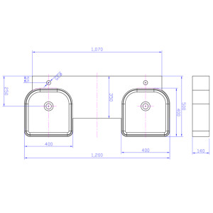 Double plan vasque solid surface Réf : SDWD38190 Double plan vasque solid surface Réf : SDWD38190