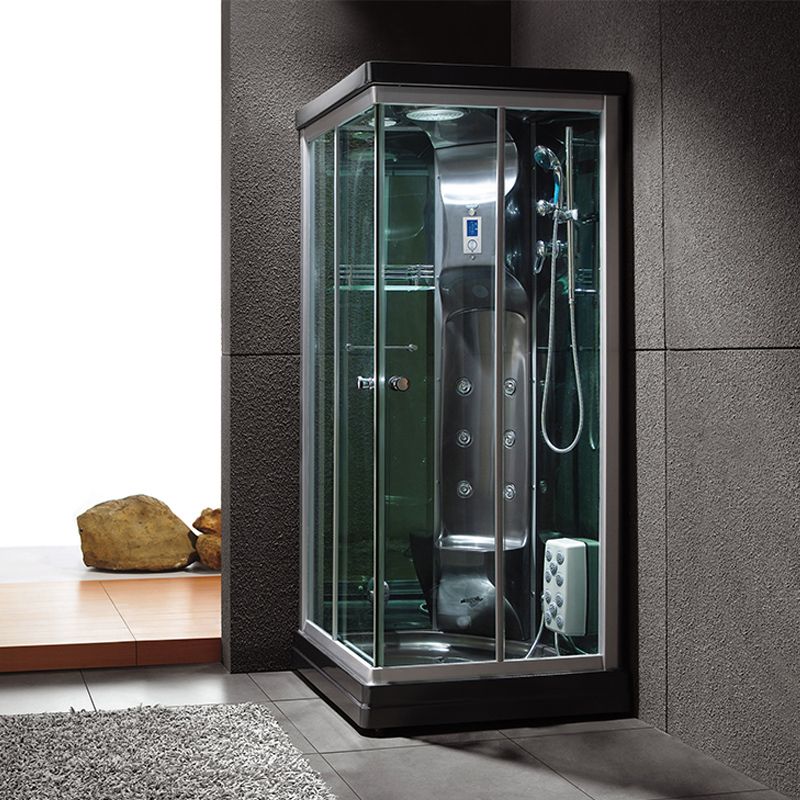 Cabine de douche rectangulaire noire avec hammam | SWAN BLACK Cabine de douche rectangulaire noire avec hammam | SWAN BLACK