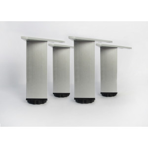 Lot de 4 pieds pour meubles carrés de 12 cm de haut