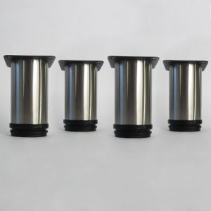 Lot de 4 pieds ronds pour meubles en 100 mm