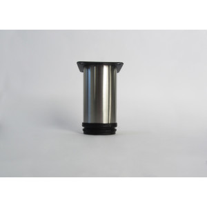 4 pieds ronds pour meubles en 100 mm avec semelle