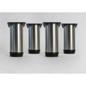 Lot de 4 pieds ronds pour meubles de 12 cm de haut