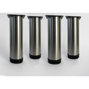Lot de 4 pieds ronds de 18 cm pour meubles salle de bain