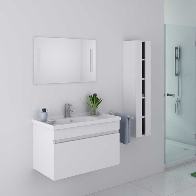 Meuble salle de bain DIS800AB blanc