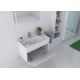 Ensemble simple vasque, placard et miroir blanc gloss DIS800AB