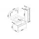 Petit meuble 1 vasque blanc pratique pour les petites salle de bain DIS800AB