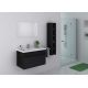 Meuble original noir avec 1 vasque, miroir et placard DIS800AN