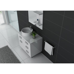 Meuble salle de bain MILAN Blanc laqué