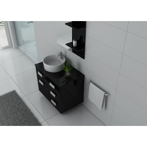 Meuble de salle de bain sur pieds MILAN Noir