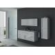 Meuble de salle de bain blanc double vasque DIS749B