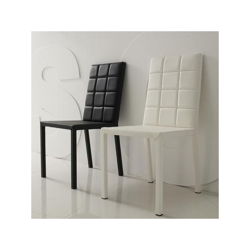 FANTASY Lot de 4 chaises blanches