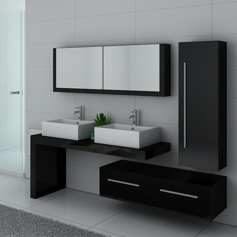Meuble salle de bain DIS9350 Noir