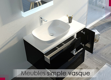 Meubles de salle de bain simple vasque