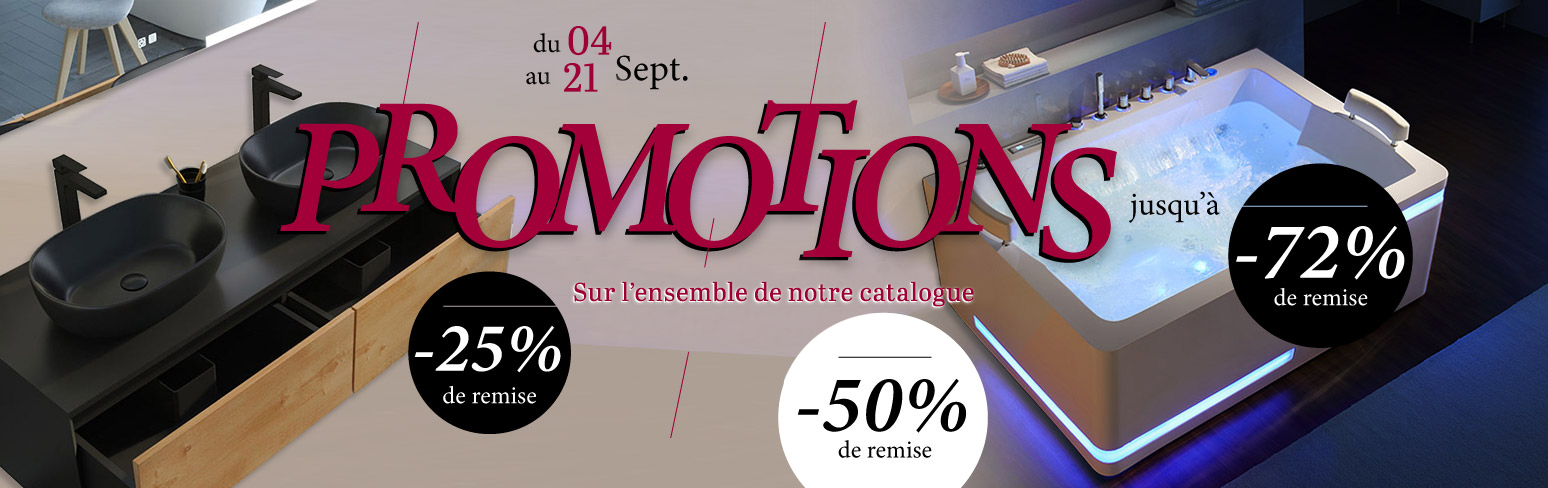 promotions sur nos articles de salle de bain