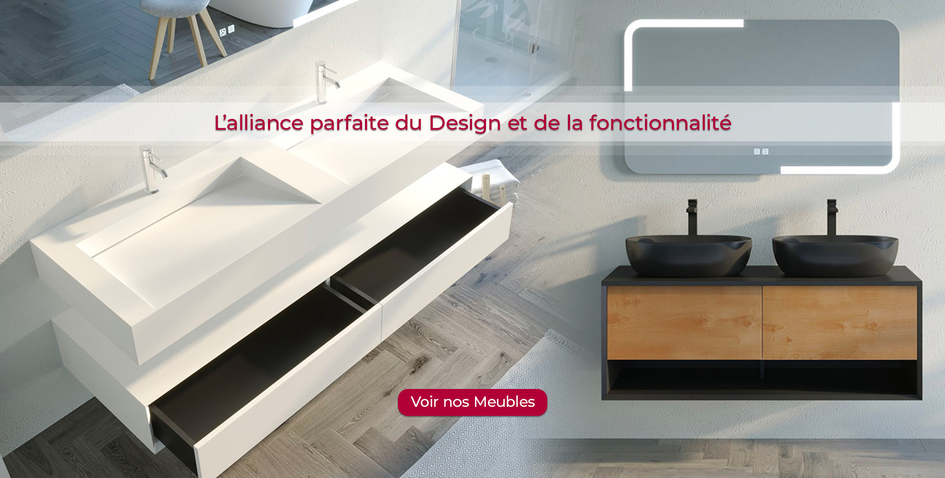 Meuble de salle de bain simple ou double vasque